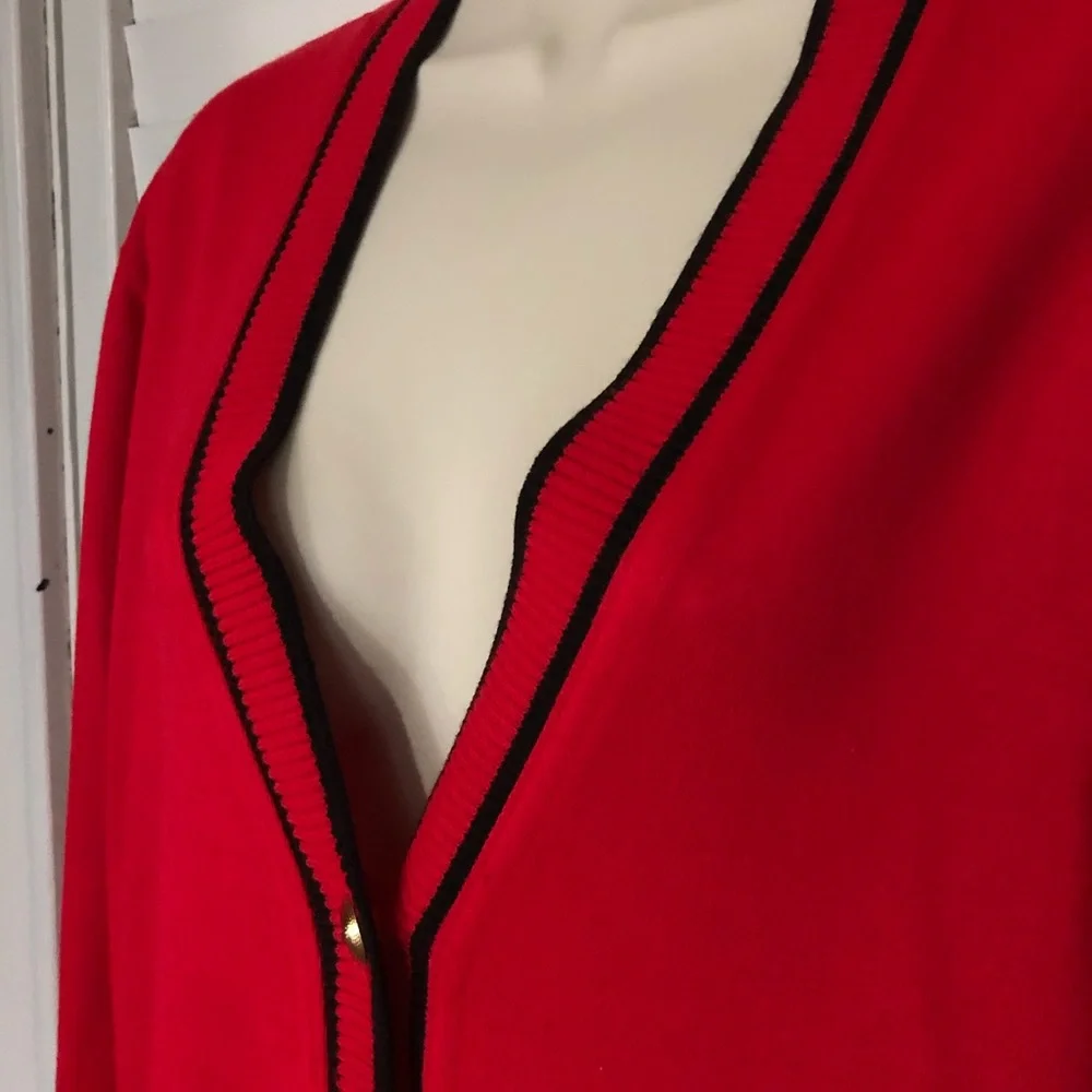 Cathy Daniels Acrylic Collegiate Cardigan Size Small - Picture 3 of 6